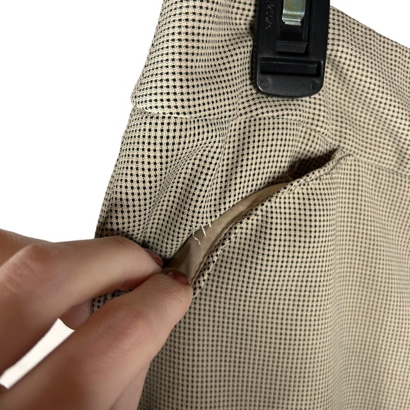 WHBM Womens Size 8R Legacy Fit Flare Leg Dress Pants Career Beige Black Mid Rise - Picture 4 of 7